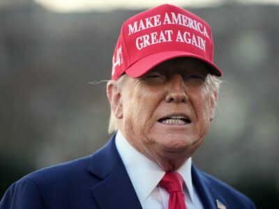 Donald Trump with a MAGA cap