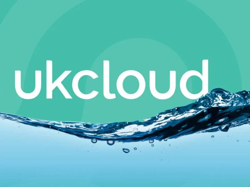 Logo of UKcloud with water background