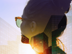 Woman with glasses mood image