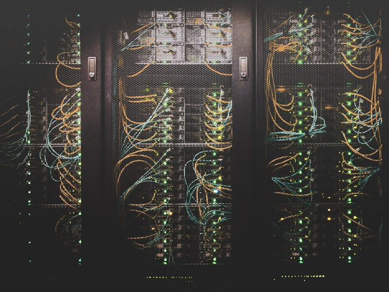 Data Centre Rack with Cables