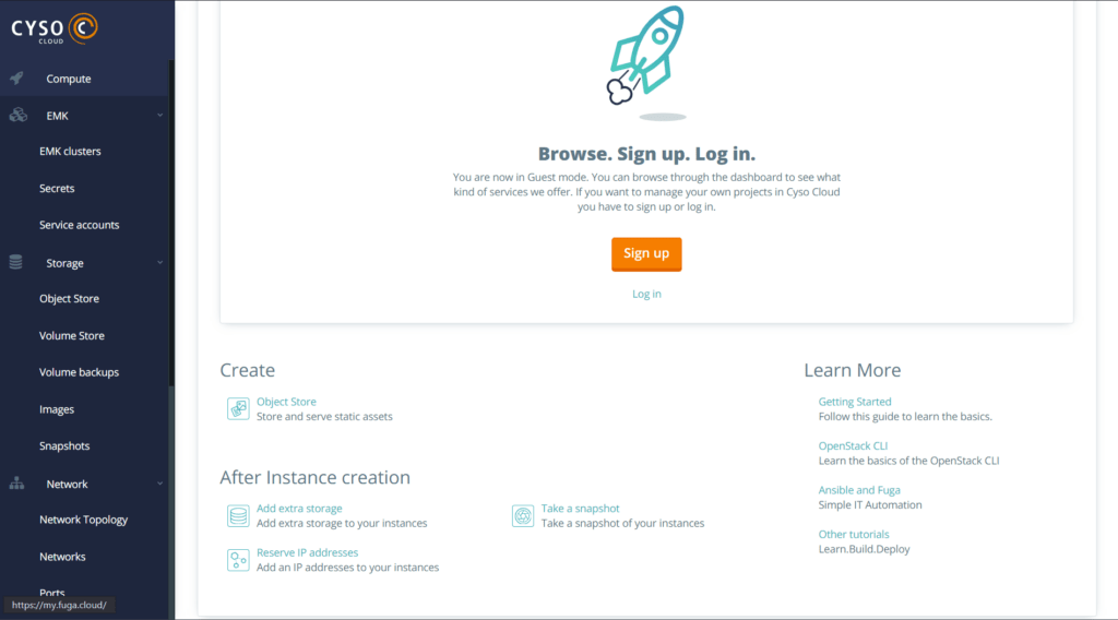 The Cyso Cloud Console