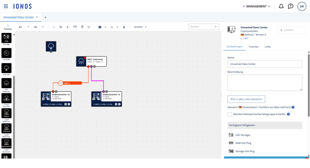 IONOS Data Center Designer (DCD)